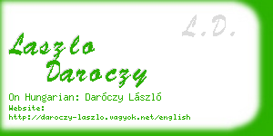 laszlo daroczy business card