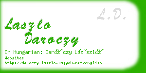 laszlo daroczy business card